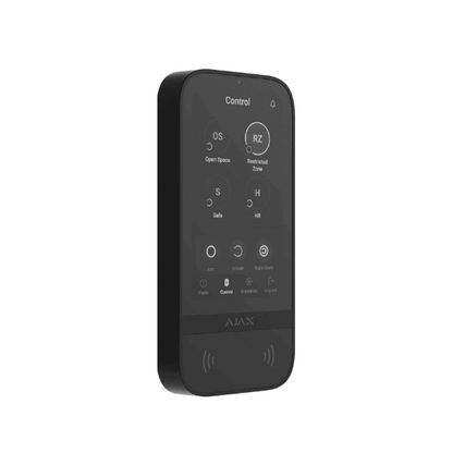 Ajax KeyPad TouchScreen Sort - Trådløs Tastatur med Berøringsskærm - Sikshop