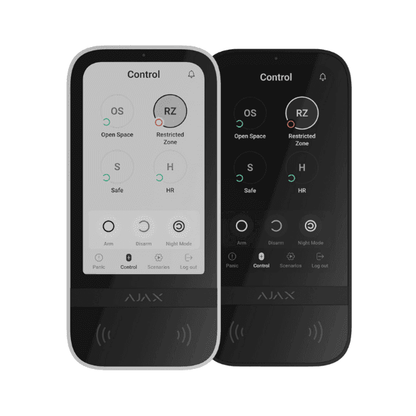 Ajax KeyPad TouchScreen Sort - Trådløs Tastatur med Berøringsskærm - Sikshop