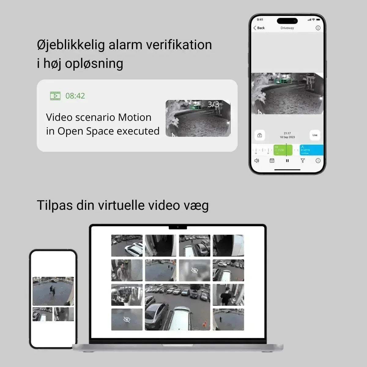 Ajax TurretCam – 8 MP, AI-genkendelse, 35m IR-lys, Hvid - SIKSHOP
