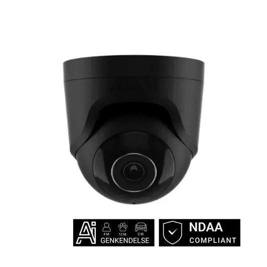 Ajax TurretCam – 8 MP, AI-genkendelse, 35m IR-lys, Sort - SIKSHOP