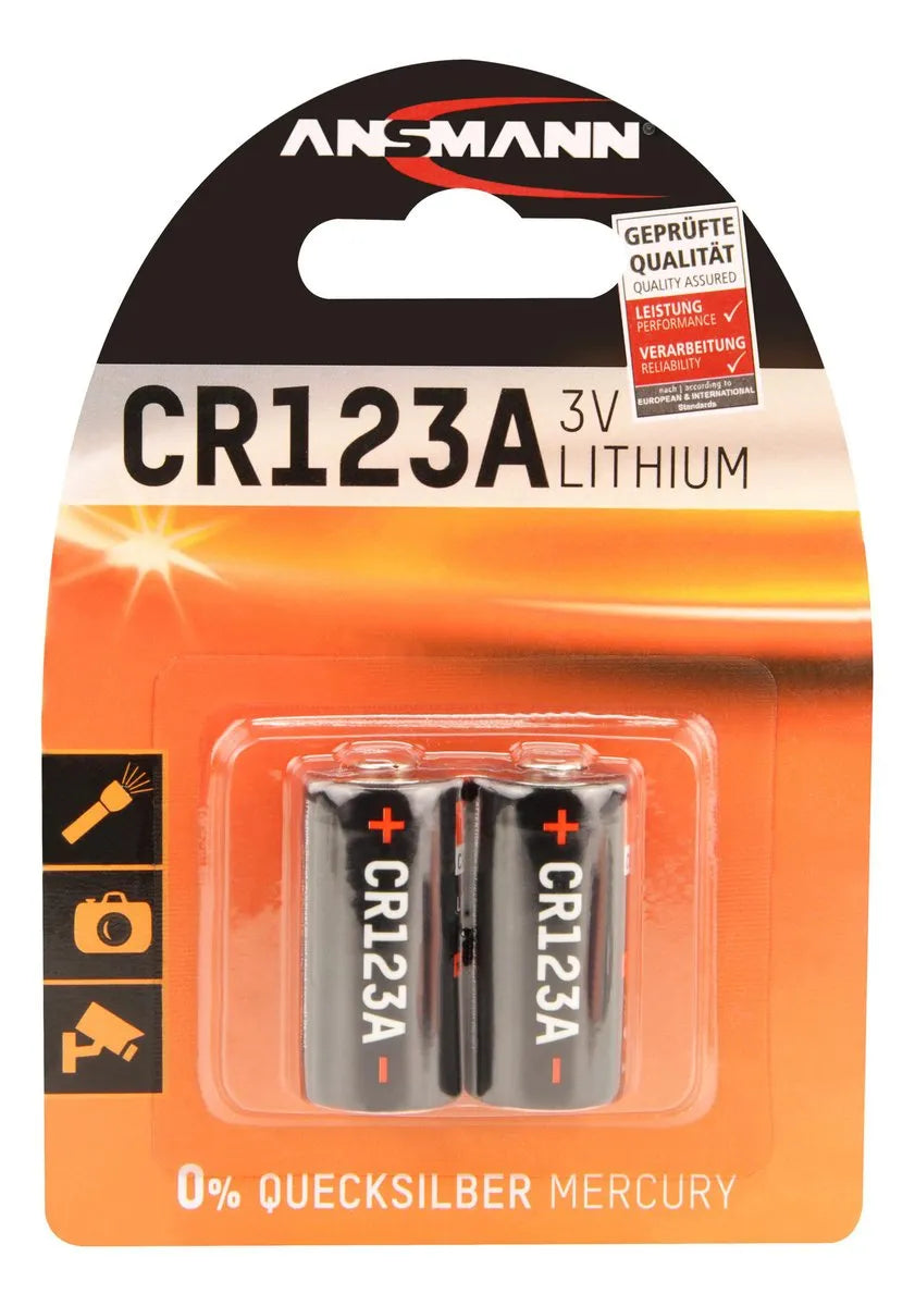 Ansmann CR123A Lithium Batteri 3V – 2 stk. (CR17335) - Sikshop