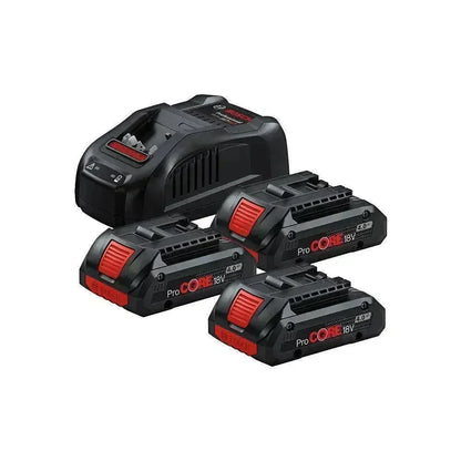 Bosch 18V Batterisæt med Lader GAL 1880 CV - 3x4,0Ah ProCORE Batterier - Sikshop
