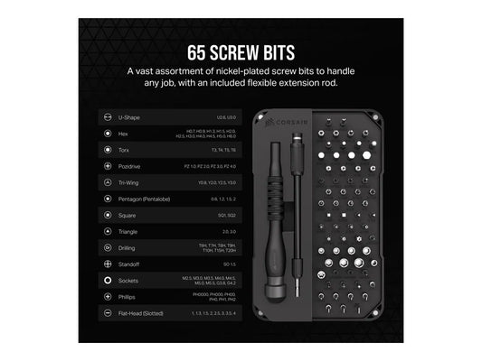 CORSAIR PC DIY Præcisionsværktøjssæt – 67 dele - SIKSHOP