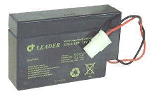 CT0,8-12P Blybatteri 12V 0,8AH med ledning og stik - Kompakt og Pålidelig Backup til Alarm og UPS - SIKSHOP