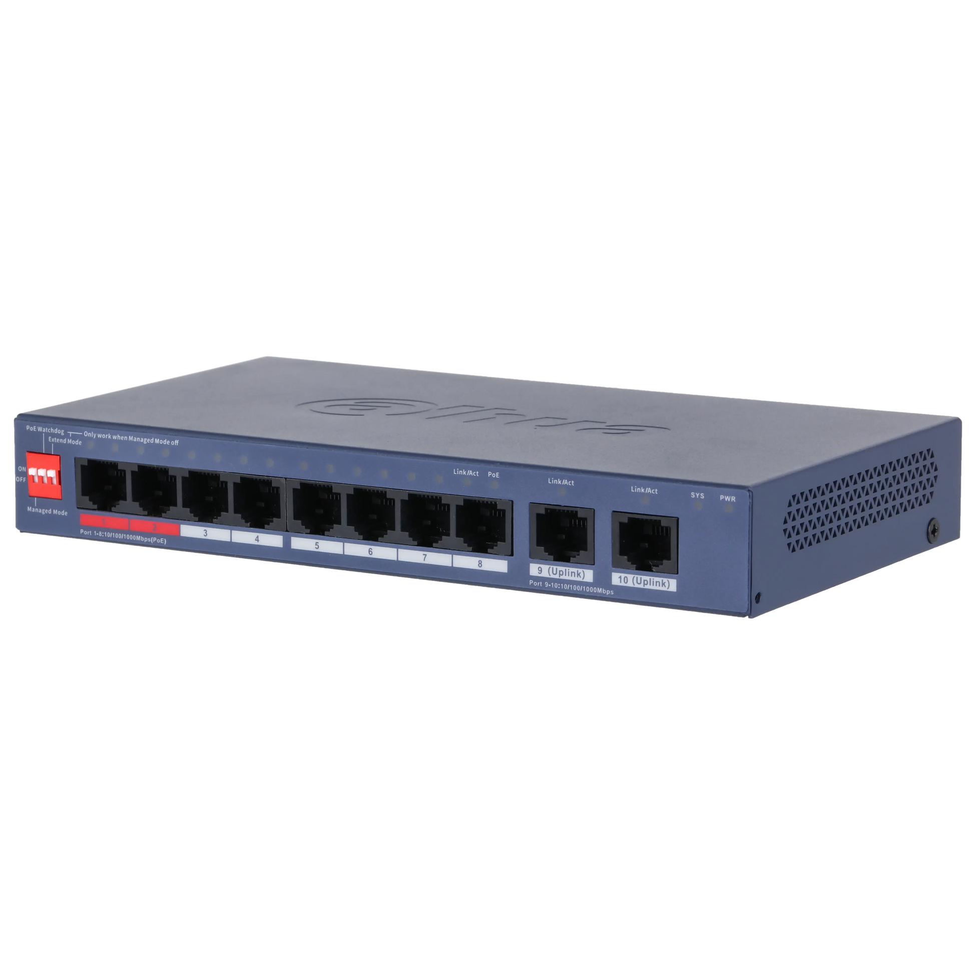 Dahua CS4010-8GT-110 – 10-Port Cloud Managed Gigabit Switch med 8 PoE-porte - Sikshop