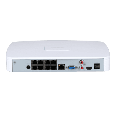Dahua DHI-NVR4108-8P-4KS3 – 8 kanals Lite NVR med PoE og AI-funktioner - SIKSHOP