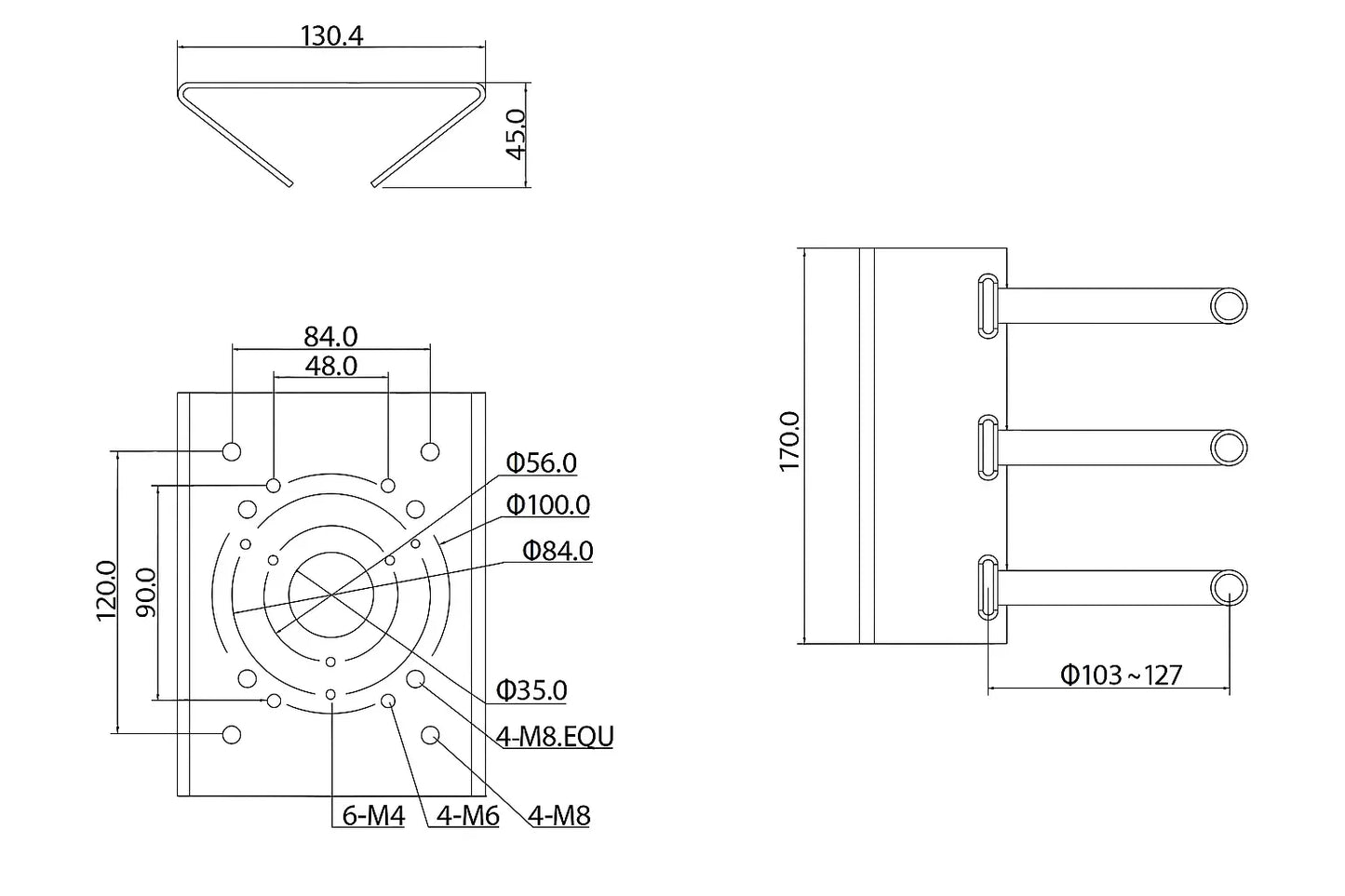 Dahua PFA150 Mastebeslag til Kamera – Hvid - Sikshop