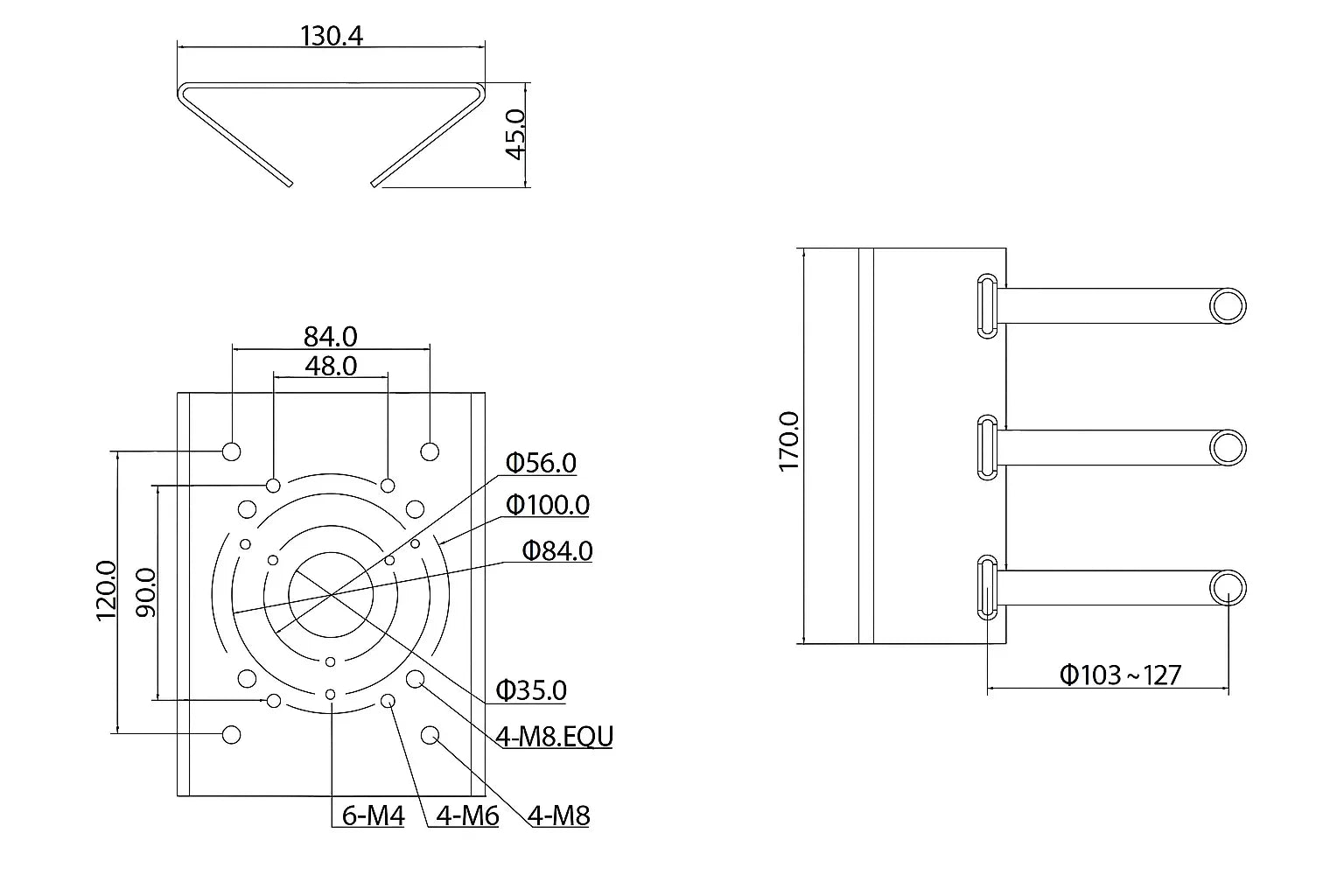 Dahua PFA150 Mastebeslag til Kamera – Hvid - Sikshop