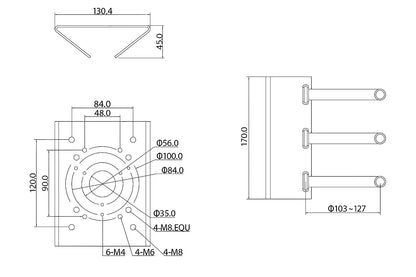 Dahua PFA150 Mastebeslag til Kamera – Hvid - Sikshop