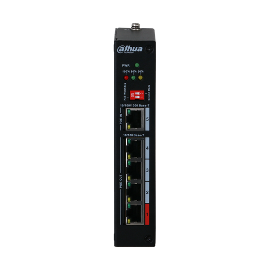 Dahua PFT1500 – 5-Port PoE Extender med 4-Port PoE Out & 1-Port Gigabit PoE In - SIKSHOP