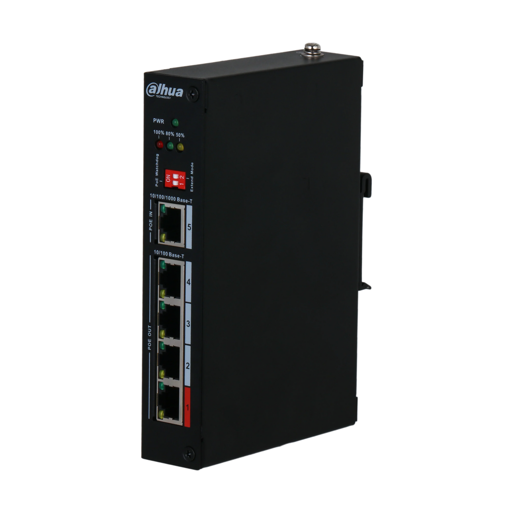 Dahua PFT1500 – 5-Port PoE Extender med 4-Port PoE Out & 1-Port Gigabit PoE In - Sikshop