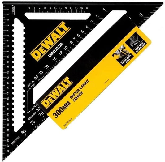 DEWALT Speedvinkel DWHT25228 – Præcis og robust 30 cm vinkelmåler i aluminium - SIKSHOP
