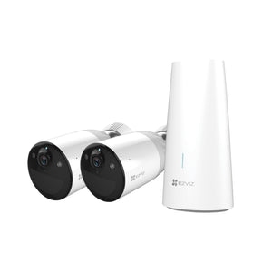 EZVIZ BC1-B2 Pakke - 2 trådløs IP Kameraer med Base, 1080p HD, Natvision og Ajax Integration