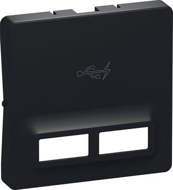FUGA Afdækning til Dobbelt 5V USB-lader, Koksgrå - SIKSHOP