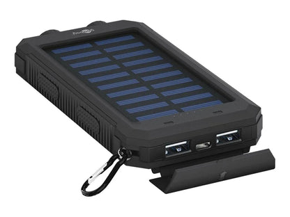 Goobay udendørs PowerBank 8.0 – Solarstrømbank 8000 mAh, Sort