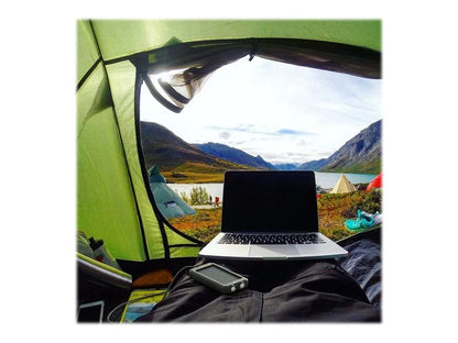 Goobay udendørs PowerBank 8.0 – Solarstrømbank 8000 mAh, Sort