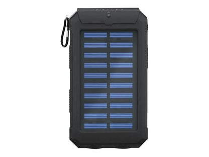 Goobay udendørs PowerBank 8.0 – Solarstrømbank 8000 mAh, Sort