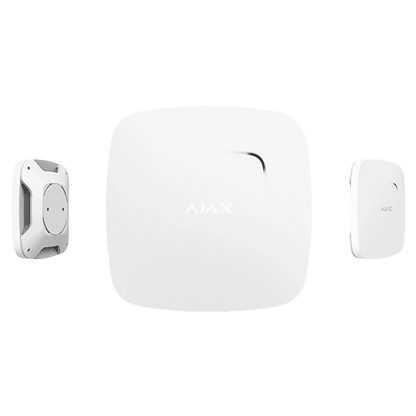 Hvid Ajax FireProtect Jeweller - Trådløs Røg- og Varme Detektor med Sirene - Sikshop