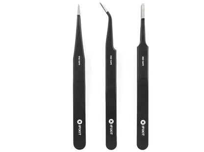 iFixit Præcisions Pincet Sæt – 3 ESD-Sikre Pincetter i Rustfrit Stål med Etui - SIKSHOP