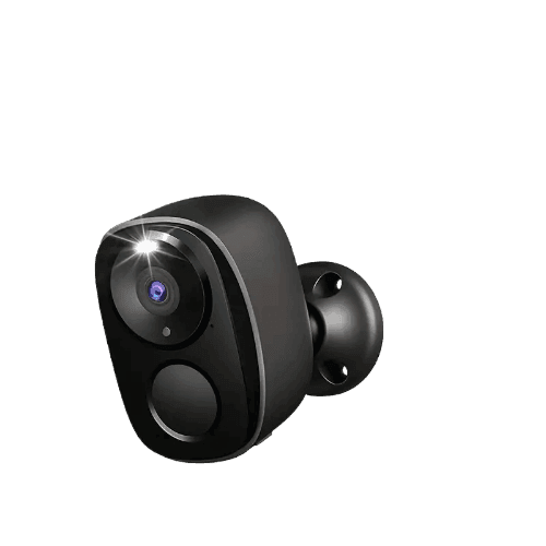 Indendørs/Udendørs Trådløst Sikkerhedskamera i Sort Design - Sikshop