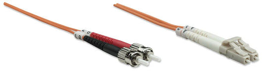Intellinet 3m LC/ST Fiberoptisk Kabel – OM1 Multimode Duplex (Orange) - SIKSHOP