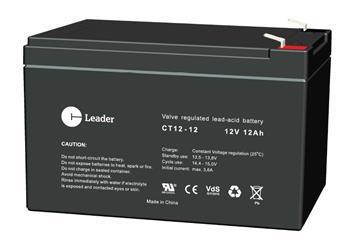 Kraftfuldt CT12-12 Blybatteri - 12V, 12Ah - Til Alarm, UPS Backup og Teknisk Udstyr - Sikshop