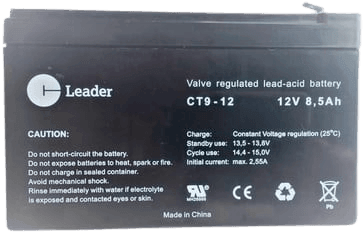 Kraftfuldt CT12-9 Blybatteri - 12V, 8,5Ah - Til Alarm, UPS Backup og Teknisk Udstyr - Sikshop