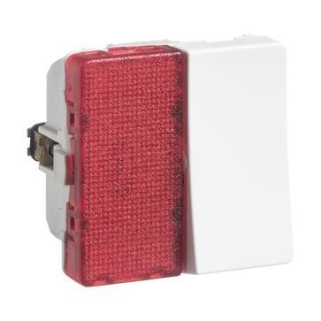LK FUGA 1-polet afbryder med 0,5-modul LED lampe 16A, hvid - SIKSHOP