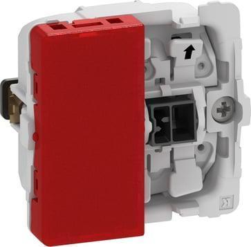 LK FUGA 1-polet afbryder med 0,5-modul LED lampe 16A, uden afdækning - SIKSHOP