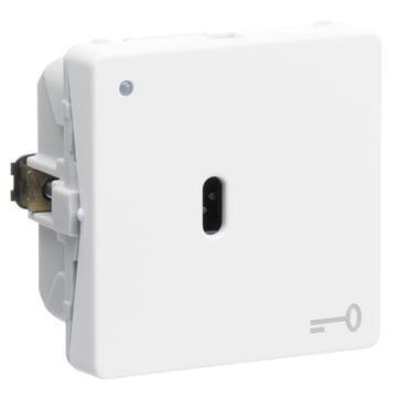 LK FUGA nøgleafbryder korrespondance med LED med 2 sløjfeklemmer 16A, hvid - Sikshop