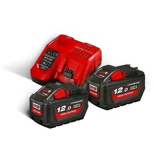 Milwaukee M18 & M12 Batterisæt NRG-502 | 2x5.0Ah + 1x2.0Ah & Lader - SIKSHOP