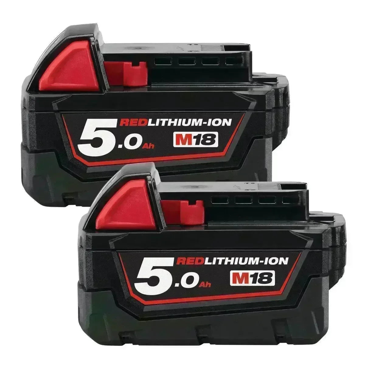 Milwaukee M18 Batterisæt B52 - 2 x 18V/5,0 Ah RedLithium-Ion™ - Sikshop