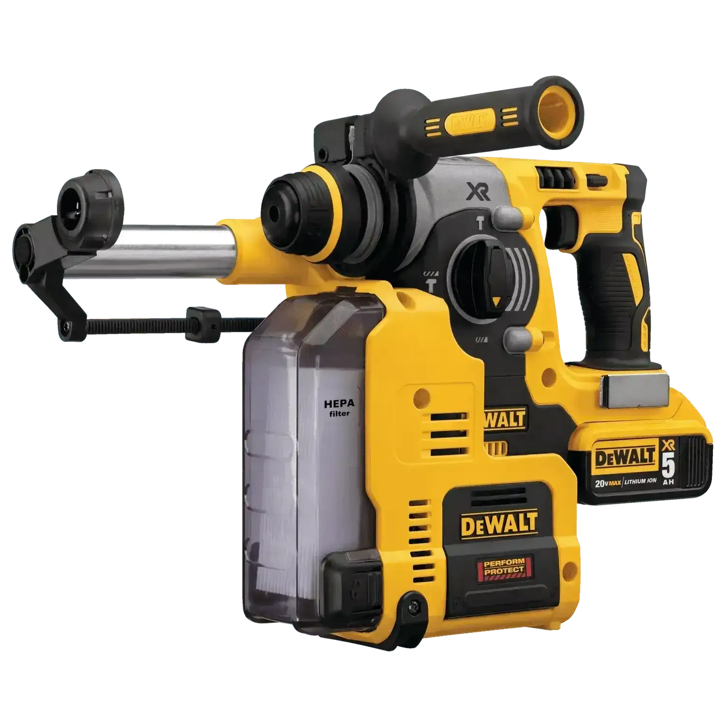 Pakke: DeWalt 18V XR Borehammer SDS-Plus + HEPA Støvudsugning - Sikshop