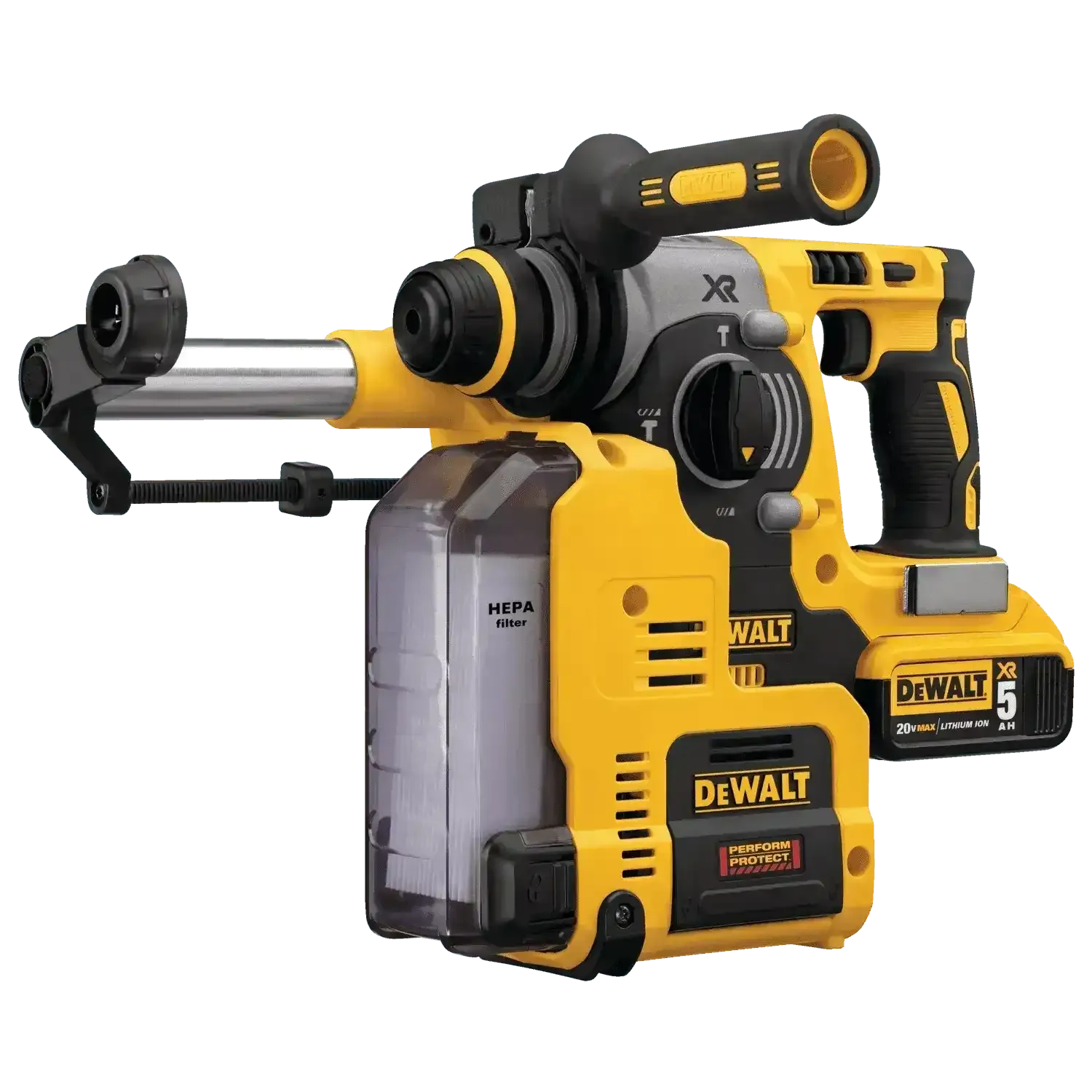 Pakke: DeWalt 18V XR Borehammer SDS-Plus + HEPA Støvudsugning - Sikshop