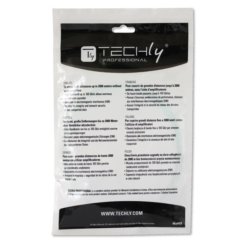 Techly ILWL D9-B-050 – 5m OS2 SC-SC Fiberoptisk Kabel (Gul) - Sikshop