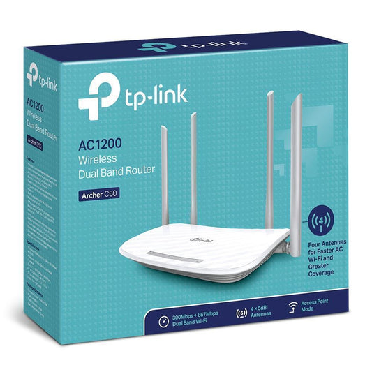 TP-Link AC1200 Trådløs Dual Band Router Archer C50 - SIKSHOP