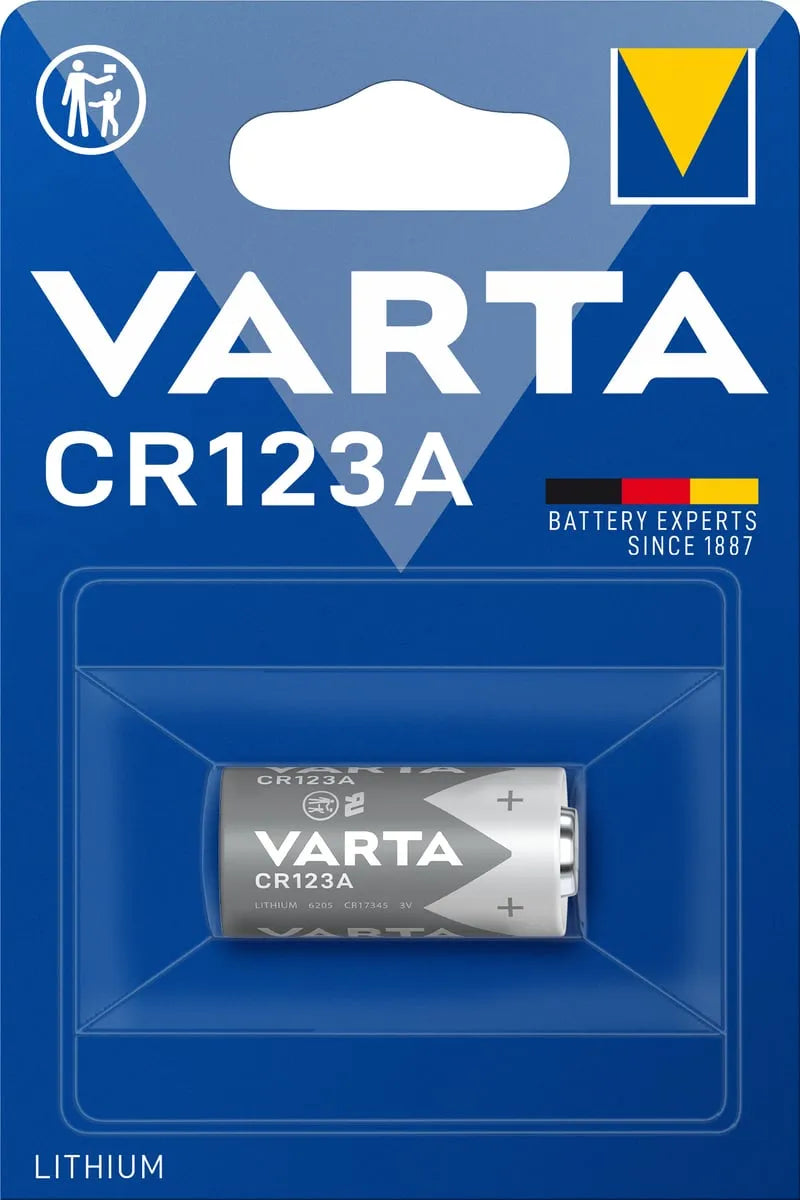 VARTA CR123A Lithium-batteri – 3V Knapcelle til kamera og elektronik - SIKSHOP
