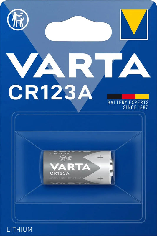 VARTA CR123A Lithium-batteri – 3V Knapcelle til kamera og elektronik - SIKSHOP