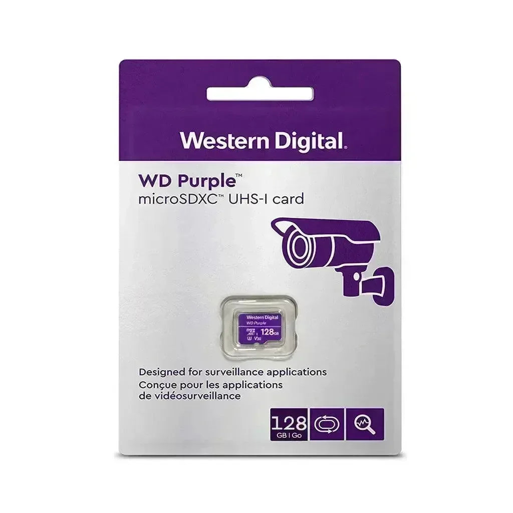 Western Digital WD Purple QD101 microSDXC 128GB - Højtydende Lagerløsning til Overvågning - Sikshop