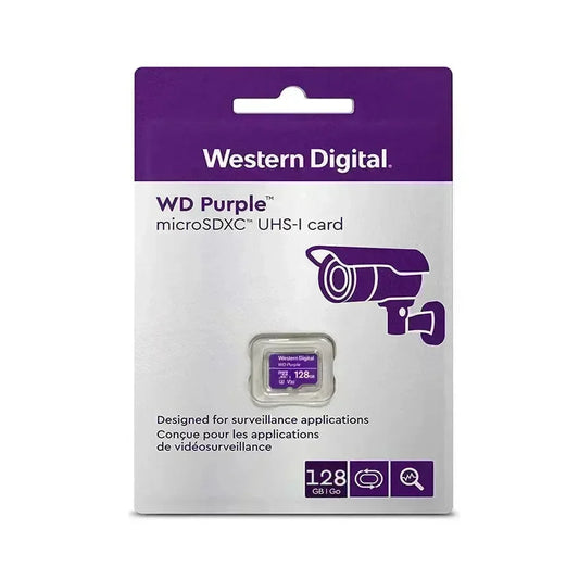 Western Digital WD Purple QD101 microSDXC 128GB - Højtydende Lagerløsning til Overvågning - SIKSHOP