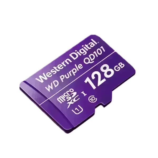 Western Digital WD Purple QD101 microSDXC 128GB - Højtydende Lagerløsning til Overvågning - Sikshop