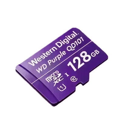 Western Digital WD Purple QD101 microSDXC 128GB - Højtydende Lagerløsning til Overvågning - Sikshop